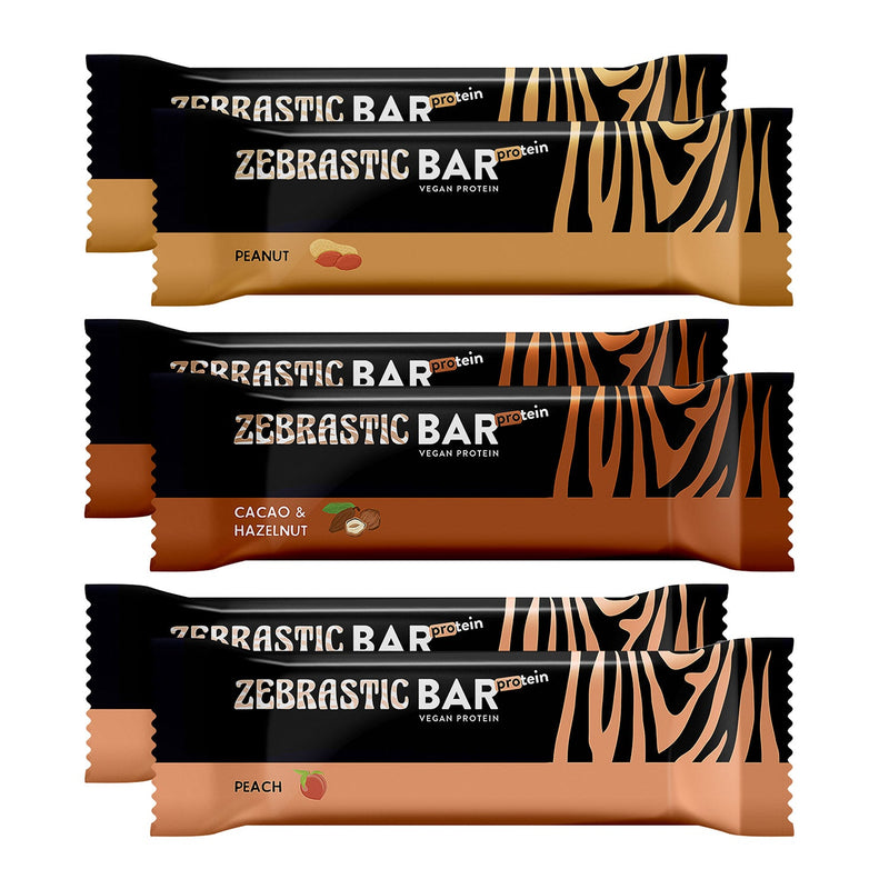 TRY ME Bar Proteinriegel 6er-Set (Cacao & Hazelnut, Peach & Peanut)